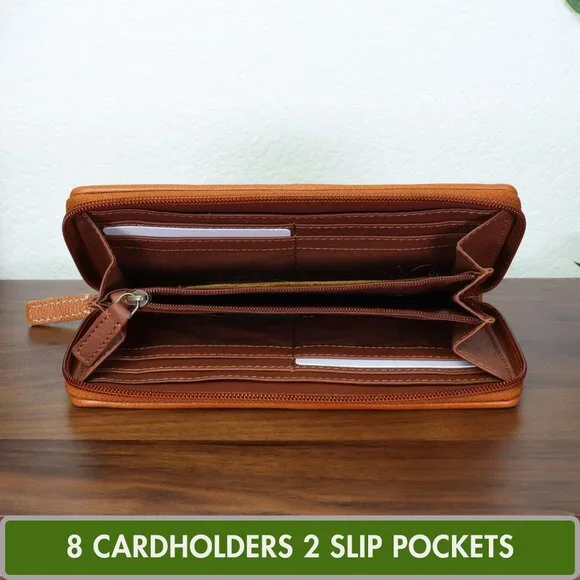 NEW Myra Bag EXCLUSIVE Floral Wallet Emboldened Leather Vintage Fashion - Picture 3 of 9